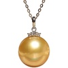 image:imageWife Jewelry Plated 18K Gold  Genuine South Sea Golden Pearl Jewelry Pendant Necklace for Women Birthday Jewelry for Girlfriend Valentines Day for Wife Mothers Day for Mom Grandma NO11262