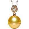 image:imageWife Jewelry Plated 18K Gold  Genuine South Sea Golden Pearl Jewelry Pendant Necklace for Women Birthday Jewelry for Girlfriend Valentines Day for Wife Mothers Day for Mom Grandma NO11244