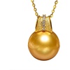 image:imageWife Jewelry Plated 18K Gold  Genuine South Sea Golden Pearl Jewelry Pendant Necklace for Women Birthday Jewelry for Girlfriend Valentines Day for Wife Mothers Day for Mom Grandma NO11268