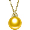 image:imageWife Jewelry Plated 18K Gold  Genuine South Sea Golden Pearl Jewelry Pendant Necklace for Women Birthday Jewelry for Girlfriend Valentines Day for Wife Mothers Day for Mom Grandma NO11236