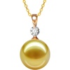 image:imageWife Jewelry Plated 18K Gold  Genuine South Sea Golden Pearl Jewelry Pendant Necklace for Women Birthday Jewelry for Girlfriend Valentines Day for Wife Mothers Day for Mom Grandma NO11242