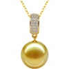 image:imageWife Jewelry Plated 18K Gold  Genuine South Sea Golden Pearl Jewelry Pendant Necklace for Women Birthday Jewelry for Girlfriend Valentines Day for Wife Mothers Day for Mom Grandma NO11281