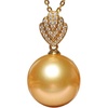 image:imageWife Jewelry Plated 18K Gold  Genuine South Sea Golden Pearl Jewelry Pendant Necklace for Women Birthday Jewelry for Girlfriend Valentines Day for Wife Mothers Day for Mom Grandma NO11241