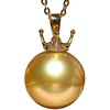image:imageWife Jewelry Plated 18K Gold  Genuine South Sea Golden Pearl Jewelry Pendant Necklace for Women Birthday Jewelry for Girlfriend Valentines Day for Wife Mothers Day for Mom Grandma NO11276