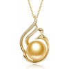 image:imageWife Jewelry Plated 18K Gold  Genuine South Sea Golden Pearl Jewelry Pendant Necklace for Women Birthday Jewelry for Girlfriend Valentines Day for Wife Mothers Day for Mom Grandma NO11251