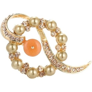 image:imageGifts for Wife Anniversary Brooch for Women Pearl Brooch Real 910mm AAA Quality Handpicked Nature Pearls and D Color Moissanite  Gifts for Mom Girlfriend Her NO11406