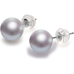 image:imageNONNYL 14K Gold Handpicked AAA Quality Freshwater Cultured White Pearl Stud Earrings for Womenwhitegold 5mm