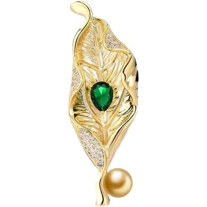 image:imageNONNYL Elegant South Sea Golden Pearl Brooch Pins Costume Jewelry For Women Fashion Christmas Gifts Wife Mom Girlfriend Anniversary Birthday Fine Jewelry Gifts for Her NO2247