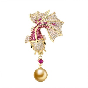 image:imageNONNYL Elegant South Sea Golden Pearl Brooch Pins Costume Jewelry For Women Fashion Christmas Gifts Wife Mom Girlfriend Anniversary Birthday Fine Jewelry Gifts for Her NO2263