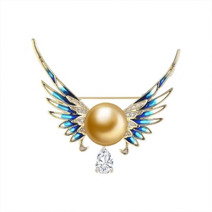 image:imageNONNYL Elegant South Sea Golden Pearl Brooch Pins Costume Jewelry For Women Fashion Christmas Gifts Wife Mom Girlfriend Anniversary Birthday Fine Jewelry Gifts for Her NO1158