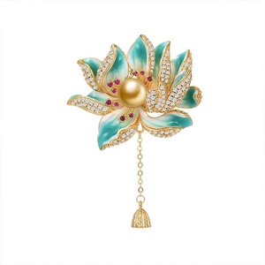 image:imageNONNYL Elegant South Sea Golden Pearl Brooch Pins Costume Jewelry For Women Fashion Christmas Gifts Wife Mom Girlfriend Anniversary Birthday Fine Jewelry Gifts for Her NO1155