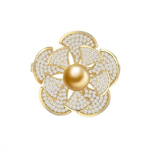 image:imageNONNYL Elegant South Sea Golden Pearl Brooch Pins Costume Jewelry For Women Fashion Christmas Gifts Wife Mom Girlfriend Anniversary Birthday Fine Jewelry Gifts for Her NO2236