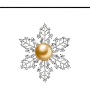 image:imageNONNYL Elegant South Sea Golden Pearl Brooch Pins Costume Jewelry For Women Fashion Christmas Gifts Wife Mom Girlfriend Anniversary Birthday Fine Jewelry Gifts for Her NO1154