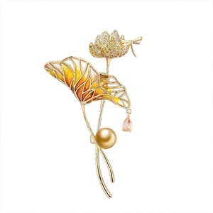 image:imageNONNYL Elegant South Sea Golden Pearl Brooch Pins Costume Jewelry For Women Fashion Christmas Gifts Wife Mom Girlfriend Anniversary Birthday Fine Jewelry Gifts for Her NO1178