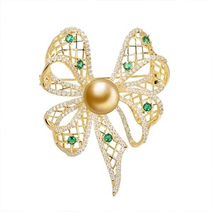 image:imageNONNYL Elegant South Sea Golden Pearl Brooch Pins Costume Jewelry For Women Fashion Christmas Gifts Wife Mom Girlfriend Anniversary Birthday Fine Jewelry Gifts for Her NO2287