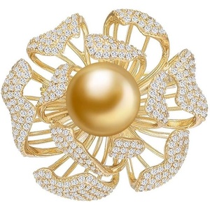 image:imageNONNYL Elegant South Sea Golden Pearl Brooch Pins Costume Jewelry For Women Fashion Christmas Gifts Wife Mom Girlfriend Anniversary Birthday Fine Jewelry Gifts for Her NO1136