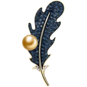 image:imageNONNYL Elegant South Sea Golden Pearl Brooch Pins Costume Jewelry For Women Fashion Christmas Gifts Wife Mom Girlfriend Anniversary Birthday Fine Jewelry Gifts for Her NO2258