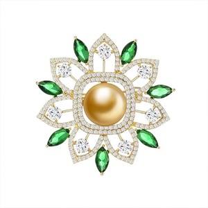 image:imageNONNYL Elegant South Sea Golden Pearl Brooch Pins Costume Jewelry For Women Fashion Christmas Gifts Wife Mom Girlfriend Anniversary Birthday Fine Jewelry Gifts for Her NO1168