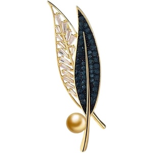 image:imageNONNYL Elegant South Sea Golden Pearl Brooch Pins Costume Jewelry For Women Fashion Christmas Gifts Wife Mom Girlfriend Anniversary Birthday Fine Jewelry Gifts for Her NO1165