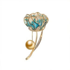 image:imageNONNYL Elegant South Sea Golden Pearl Brooch Pins Costume Jewelry For Women Fashion Christmas Gifts Wife Mom Girlfriend Anniversary Birthday Fine Jewelry Gifts for Her NO2274