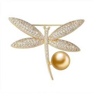 image:imageNONNYL Elegant South Sea Golden Pearl Brooch Pins Costume Jewelry For Women Fashion Christmas Gifts Wife Mom Girlfriend Anniversary Birthday Fine Jewelry Gifts for Her NO1160