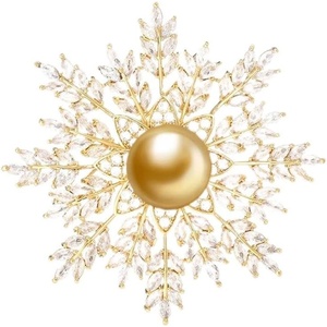 image:imageNONNYL Elegant South Sea Golden Pearl Brooch Pins Costume Jewelry For Women Fashion Christmas Gifts Wife Mom Girlfriend Anniversary Birthday Fine Jewelry Gifts for Her NO2266