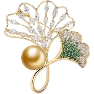 image:imageNONNYL Elegant South Sea Golden Pearl Brooch Pins Costume Jewelry For Women Fashion Christmas Gifts Wife Mom Girlfriend Anniversary Birthday Fine Jewelry Gifts for Her NO1171