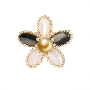 image:imageNONNYL Elegant South Sea Golden Pearl Brooch Pins Costume Jewelry For Women Fashion Christmas Gifts Wife Mom Girlfriend Anniversary Birthday Fine Jewelry Gifts for Her NO1175
