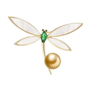 image:imageNONNYL Elegant South Sea Golden Pearl Brooch Pins Costume Jewelry For Women Fashion Christmas Gifts Wife Mom Girlfriend Anniversary Birthday Fine Jewelry Gifts for Her NO2235