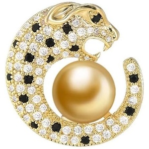 image:imageNONNYL Elegant South Sea Golden Pearl Brooch Pins Costume Jewelry For Women Fashion Christmas Gifts Wife Mom Girlfriend Anniversary Birthday Fine Jewelry Gifts for Her NO1170