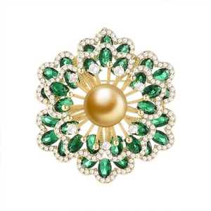 image:imageNONNYL Elegant South Sea Golden Pearl Brooch Pins Costume Jewelry For Women Fashion Christmas Gifts Wife Mom Girlfriend Anniversary Birthday Fine Jewelry Gifts for Her NO2270