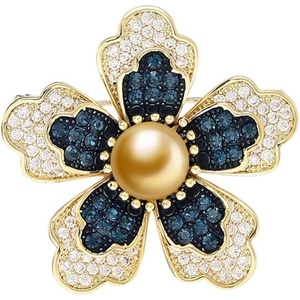 image:imageNONNYL Elegant South Sea Golden Pearl Brooch Pins Costume Jewelry For Women Fashion Christmas Gifts Wife Mom Girlfriend Anniversary Birthday Fine Jewelry Gifts for Her NO2250
