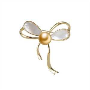 image:imageNONNYL Elegant South Sea Golden Pearl Brooch Pins Costume Jewelry For Women Fashion Christmas Gifts Wife Mom Girlfriend Anniversary Birthday Fine Jewelry Gifts for Her NO2259
