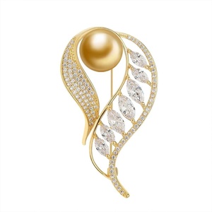image:imageNONNYL Elegant South Sea Golden Pearl Brooch Pins Costume Jewelry For Women Fashion Christmas Gifts Wife Mom Girlfriend Anniversary Birthday Fine Jewelry Gifts for Her NO1161
