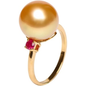 image:imageNONNYL Genuine South Sea Pearl Rings Saltwater Golden Pearl And 18K Gold Golden Pearl Gifts for Women Her Grandma Wife1011