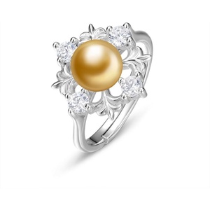 image:imageNONNYL Wife Jewelry Gifts  Genuine South Sea Golden Pearl Jewelry Rings for Women Birthday Jewelry for Girlfriend Valentines Day for Wife Mothers Day for Mom Grandma NO33232