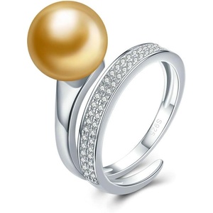 image:imageNONNYL Wife Jewelry Gifts  Genuine South Sea Golden Pearl Jewelry Rings for Women Birthday Jewelry for Girlfriend Valentines Day for Wife Mothers Day for Mom Grandma NO33252