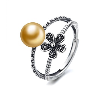 image:imageNONNYL Wife Jewelry Gifts  Genuine South Sea Golden Pearl Jewelry Rings for Women Birthday Jewelry for Girlfriend Valentines Day for Wife Mothers Day for Mom Grandma NO33255