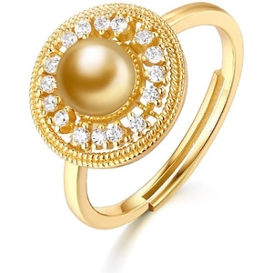 image:imageNONNYL Wife Jewelry Gifts  Genuine South Sea Golden Pearl Jewelry Rings for Women Birthday Jewelry for Girlfriend Valentines Day for Wife Mothers Day for Mom Grandma NO33244
