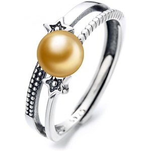 image:imageNONNYL Wife Jewelry Gifts  Genuine South Sea Golden Pearl Jewelry Rings for Women Birthday Jewelry for Girlfriend Valentines Day for Wife Mothers Day for Mom Grandma NO33259