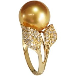 image:imageNONNYL Wife Jewelry Gifts  Genuine South Sea Golden Pearl Rings for Women Birthday Gift for Girlfriend Valentines Day for Wife NO3327