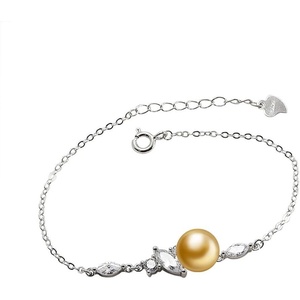 image:imageWife Jewelry Gifts  Genuine South Sea Golden Pearl Jewelry Bracelet for Women Birthday Jewelry for Girlfriend Valentines Day for Wife Mothers Day for Mom Grandma Gifts for Her NO33682