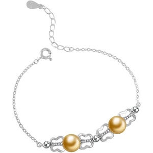 image:imageWife Jewelry Gifts  Genuine South Sea Golden Pearl Jewelry Bracelet for Women Birthday Jewelry for Girlfriend Valentines Day for Wife Mothers Day for Mom Grandma Gifts for Her NO33668