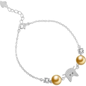 image:imageWife Jewelry Gifts  Genuine South Sea Golden Pearl Jewelry Bracelet for Women Birthday Jewelry for Girlfriend Valentines Day for Wife Mothers Day for Mom Grandma Gifts for Her NO33676