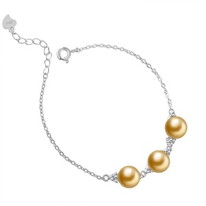 image:imageWife Jewelry Gifts  Genuine South Sea Golden Pearl Jewelry Bracelet for Women Birthday Jewelry for Girlfriend Valentines Day for Wife Mothers Day for Mom Grandma Gifts for Her NO33665