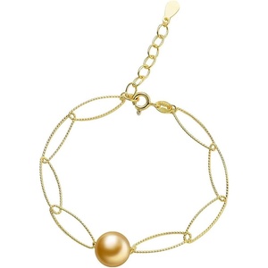 image:imageWife Jewelry Gifts  Genuine South Sea Golden Pearl Jewelry Bracelet for Women Birthday Jewelry for Girlfriend Valentines Day for Wife Mothers Day for Mom Grandma Gifts for Her NO33694