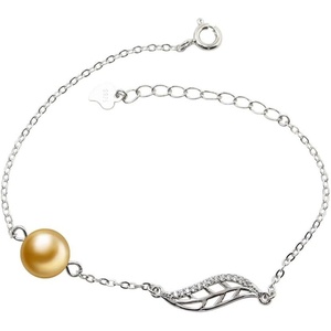 image:imageWife Jewelry Gifts  Genuine South Sea Golden Pearl Jewelry Bracelet for Women Birthday Jewelry for Girlfriend Valentines Day for Wife Mothers Day for Mom Grandma Gifts for Her NO33689
