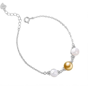 image:imageWife Jewelry Gifts  Genuine South Sea Golden Pearl Jewelry Bracelet for Women Birthday Jewelry for Girlfriend Valentines Day for Wife Mothers Day for Mom Grandma Gifts for Her NO33666