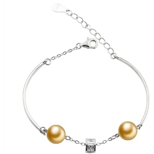image:imageWife Jewelry Gifts  Genuine South Sea Golden Pearl Jewelry Bracelet for Women Birthday Jewelry for Girlfriend Valentines Day for Wife Mothers Day for Mom Grandma Gifts for Her NO33695