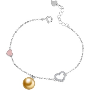 image:imageWife Jewelry Gifts  Genuine South Sea Golden Pearl Jewelry Bracelet for Women Birthday Jewelry for Girlfriend Valentines Day for Wife Mothers Day for Mom Grandma Gifts for Her NO33687
